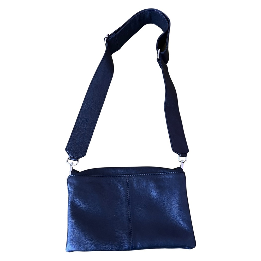 NWOT ASOS Genuine Leather Crossbody with wide strap - Picture 2 of 3